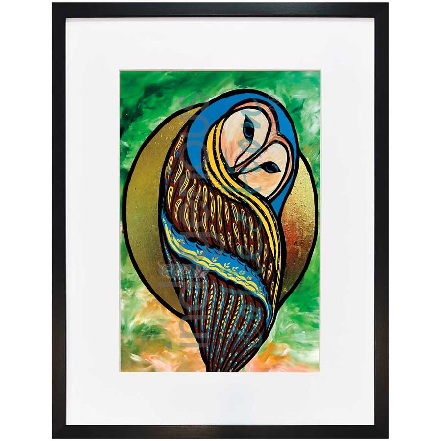 Awakened by the Moon by artist Angela Wiggins - Anishinaabe. Indigenous Collection