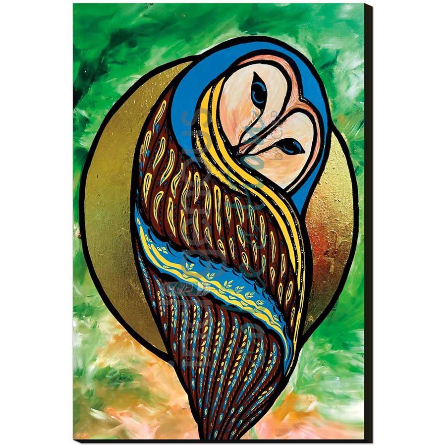 Awakened by the Moon by artist Angela Wiggins - Anishinaabe. Indigenous Collection