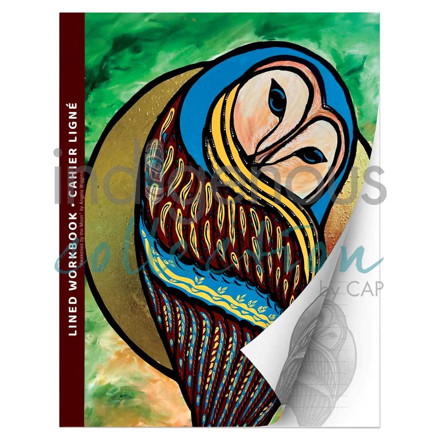 Awakened by the Moon Workbook by artist Angela Wiggins. Indigenous Collection.