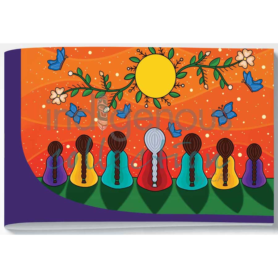 The 7 Generations Signature Notebook by artist Marissa Indoe. Indigenous Collection.