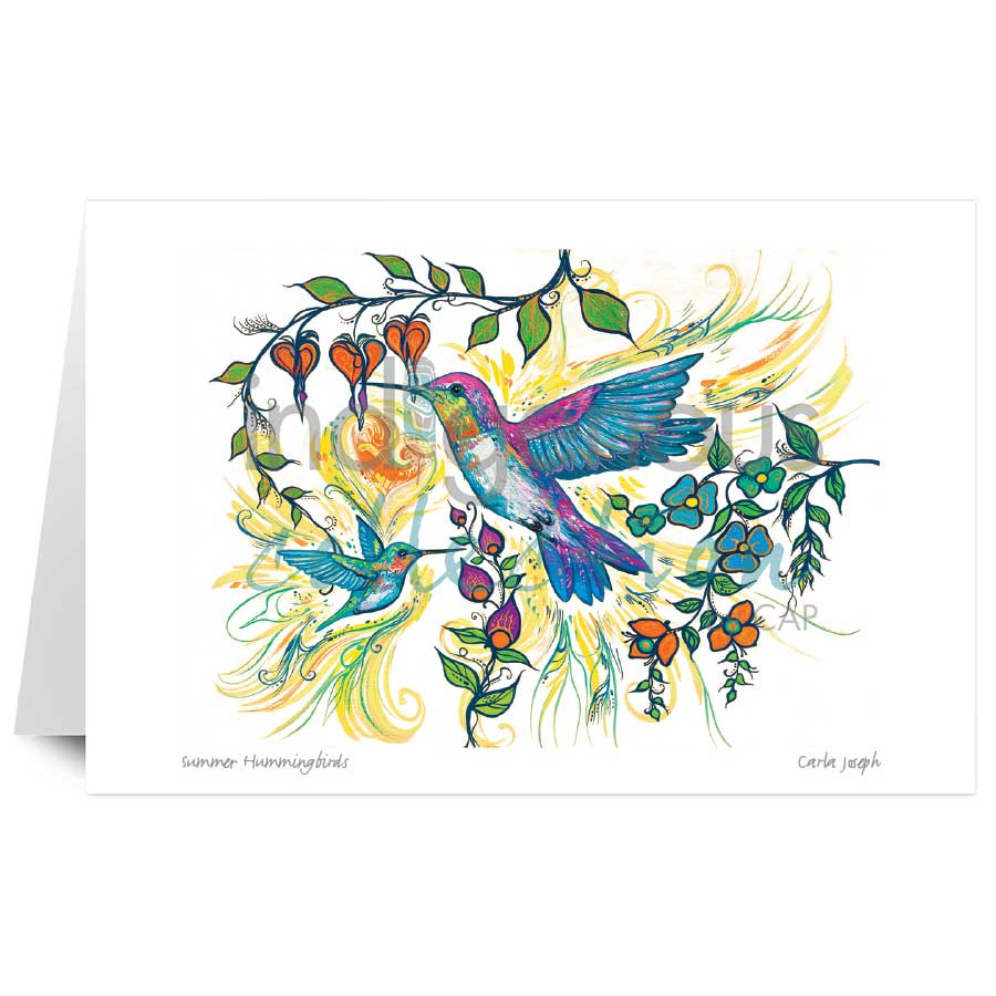 Summer Hummingbirds by artist Carla Joseph