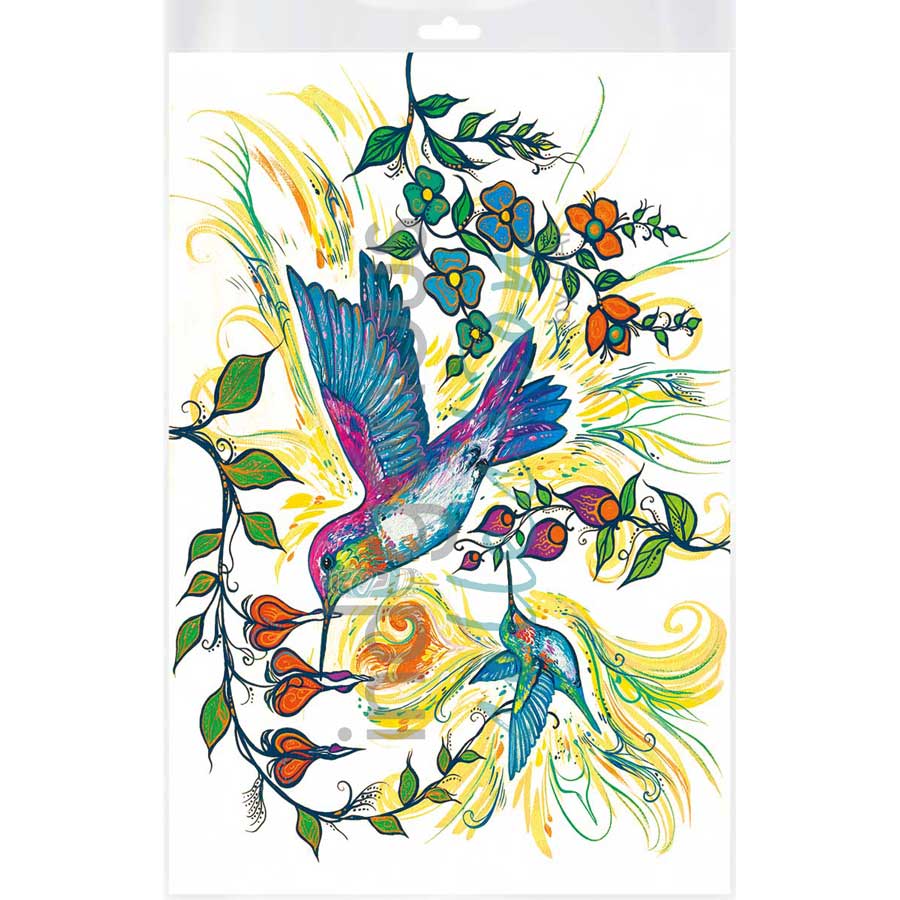 Summer Hummingbirds by artist Carla Joseph - Métis/Cree. Indigenous Collection