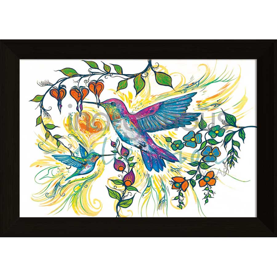 Summer Hummingbirds by artist Carla Joseph - Métis/Cree. Indigenous Collection