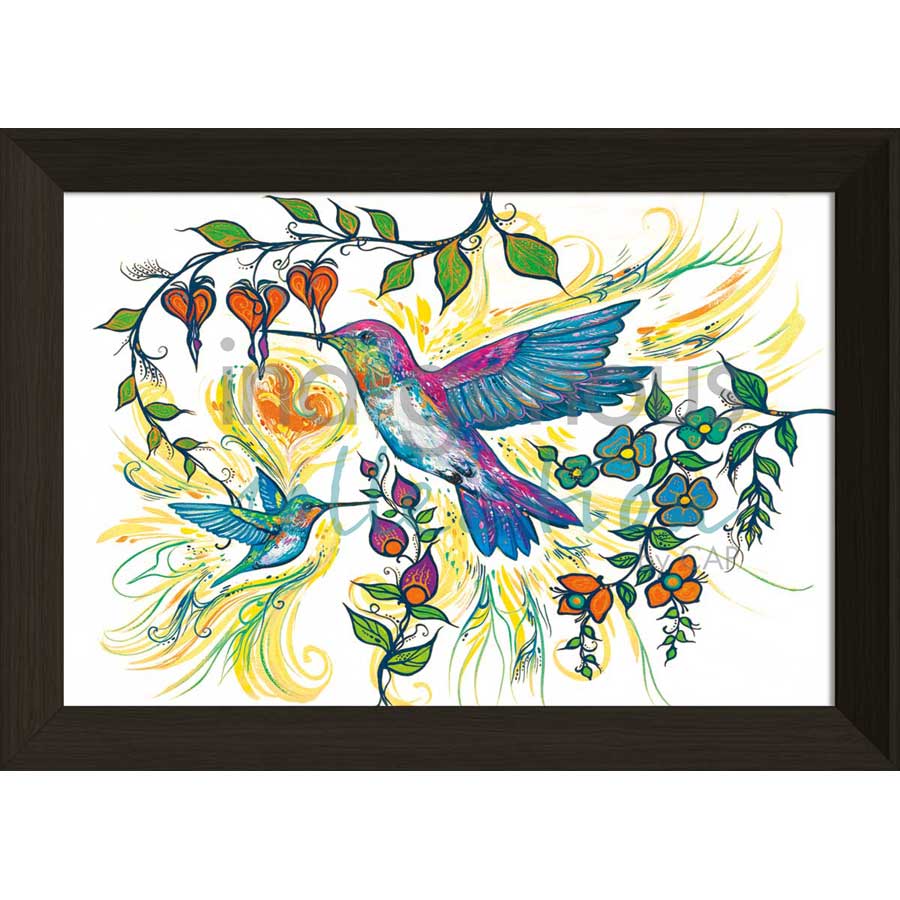 Summer Hummingbirds by artist Carla Joseph - Métis/Cree. Indigenous Collection