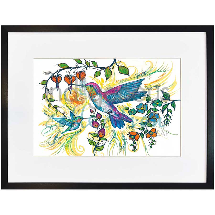 Summer Hummingbirds by artist Carla Joseph - Métis/Cree. Indigenous Collection
