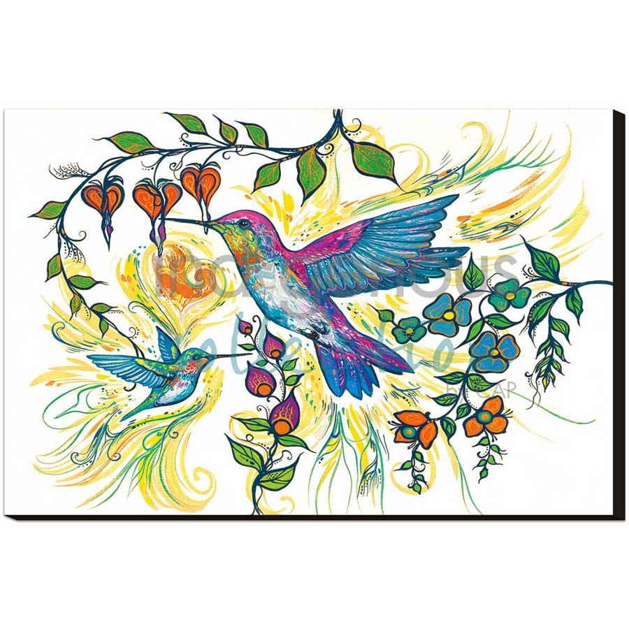 Summer Hummingbirds by artist Carla Joseph - Métis/Cree. Indigenous Collection