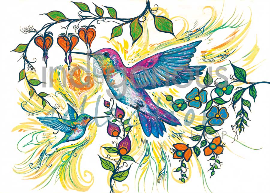Summer Hummingbirds by artist Carla Joseph