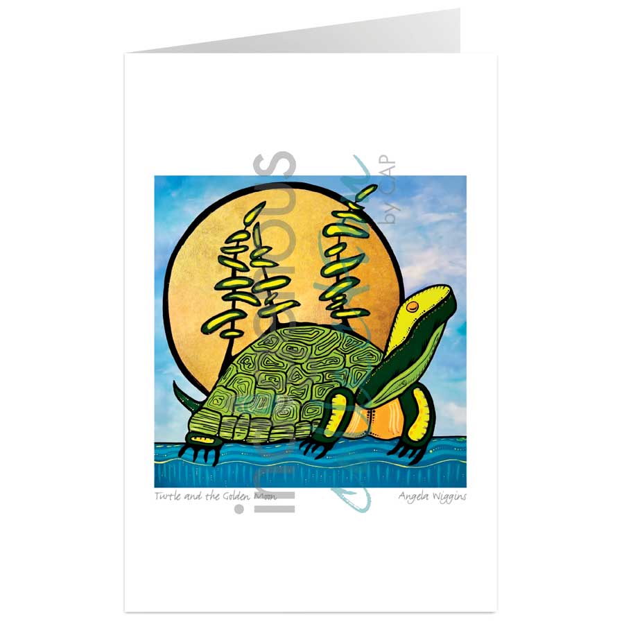 Turtle and the Golden Moon by artist Angela Wiggins