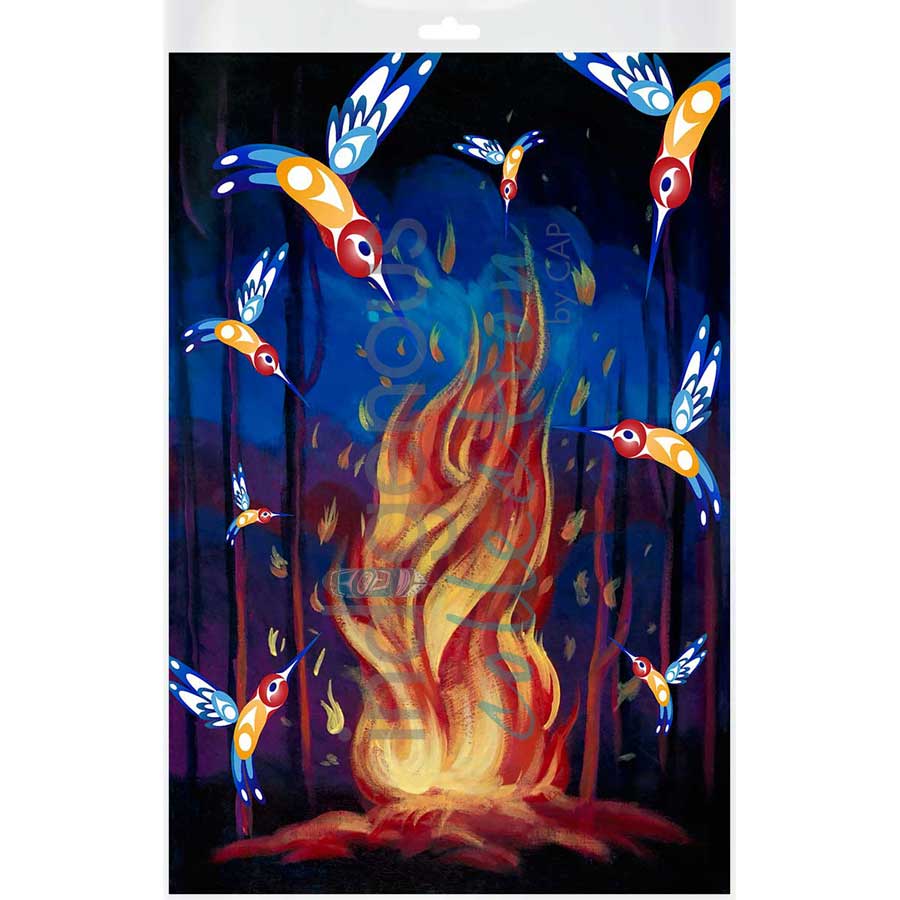 Sacred Paint: Flight of the Hummingbirds by artist Brandon Gabriel - Stó꞉lō / Coast Salish. Indigenous Collection