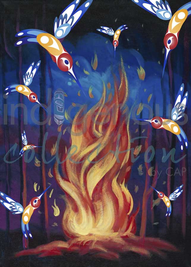 Sacred Paint: Flight of the Hummingbirds by artist Brandon Gabriel