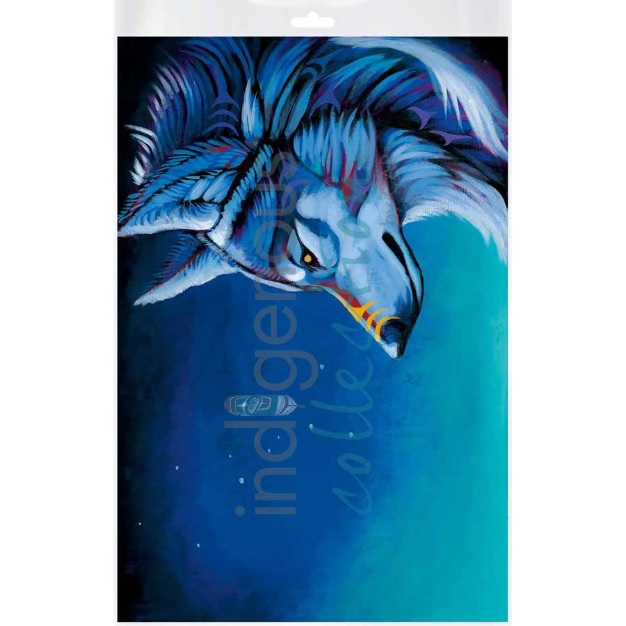 Sacred Paint: Guardian of the Twilight by artist Brandon Gabriel - Stó꞉lō / Coast Salish. Indigenous Collection