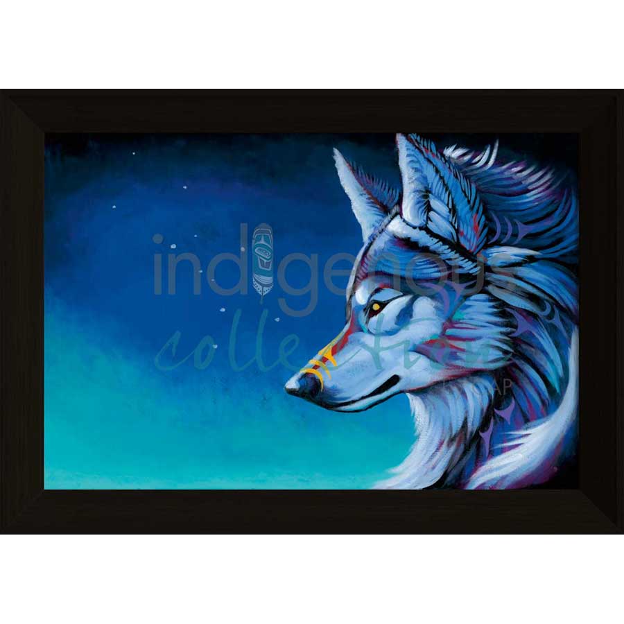 Sacred Paint: Guardian of the Twilight by artist Brandon Gabriel - Stó꞉lō / Coast Salish. Indigenous Collection
