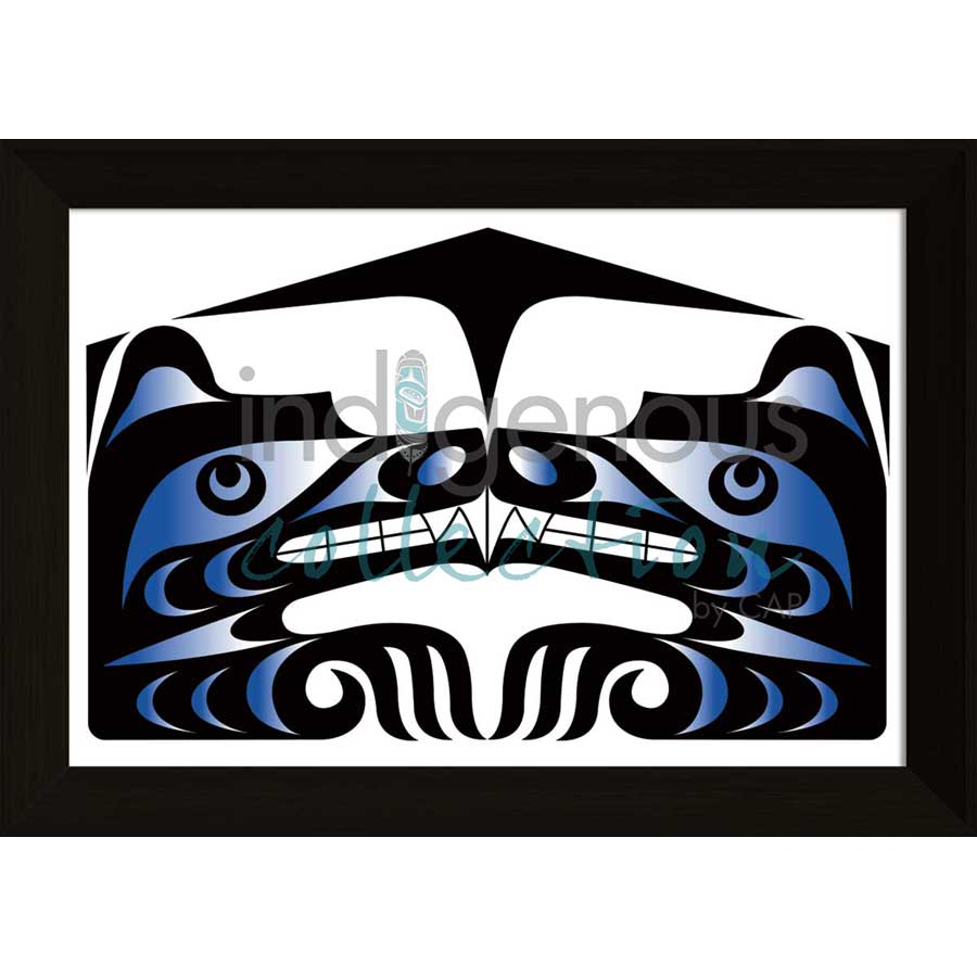 Spa:ath lelem: Bear Longhouse by artist Brandon Gabriel - Stó꞉lō / Coast Salish. Indigenous Collection