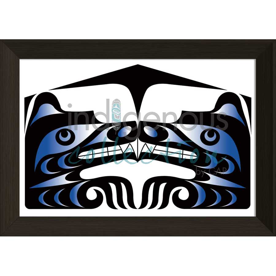 Spa:ath lelem: Bear Longhouse by artist Brandon Gabriel - Stó꞉lō / Coast Salish. Indigenous Collection