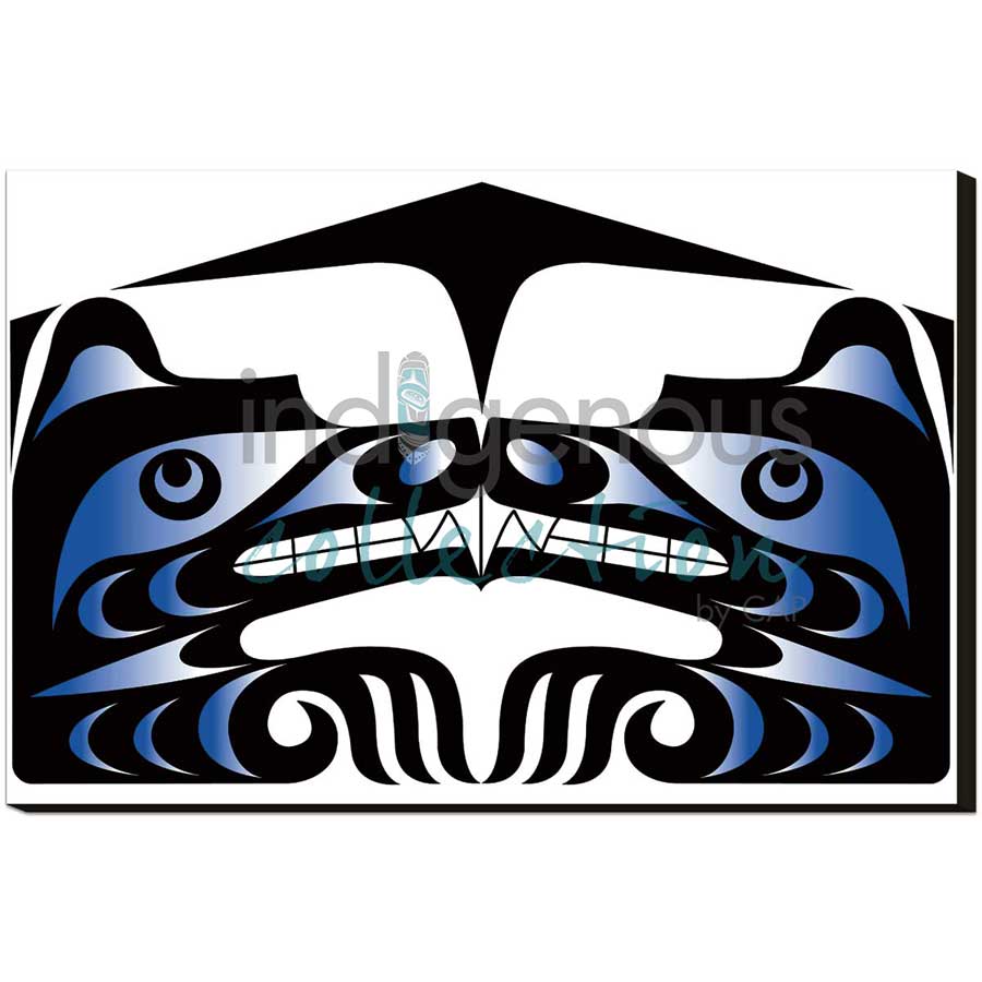Spa:ath lelem: Bear Longhouse by artist Brandon Gabriel - Stó꞉lō / Coast Salish. Indigenous Collection