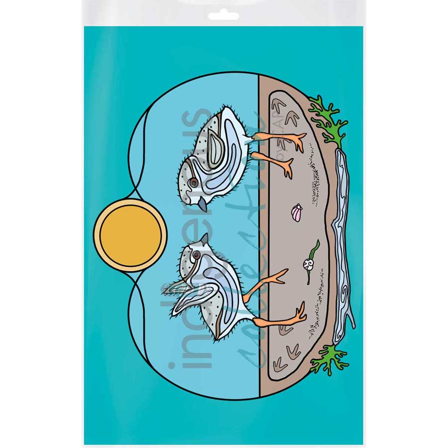 Beach Day by artist Adrienne Assinewai - Anishinaabe. Indigenous Collection