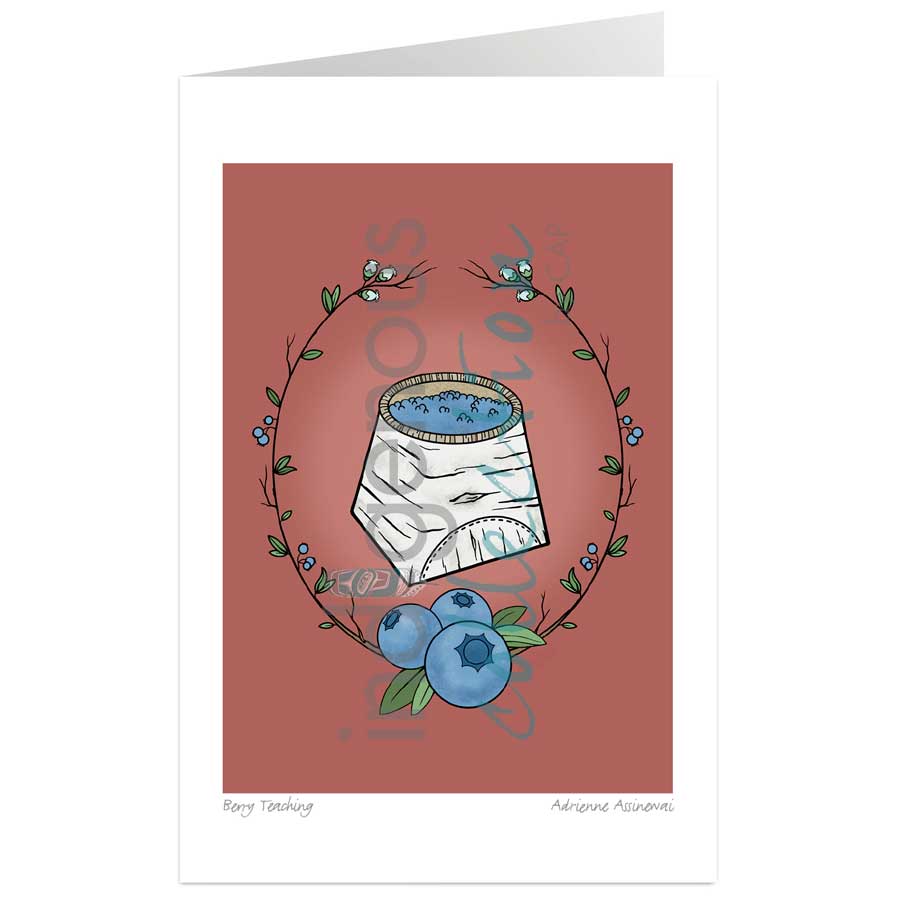 Berry Teaching by artist Adrienne Assinewai