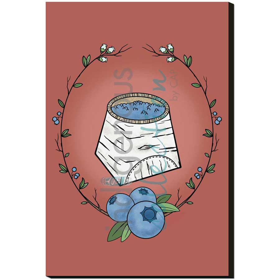 Berry Teaching by artist Adrienne Assinewai - Anishinaabe. Indigenous Collection
