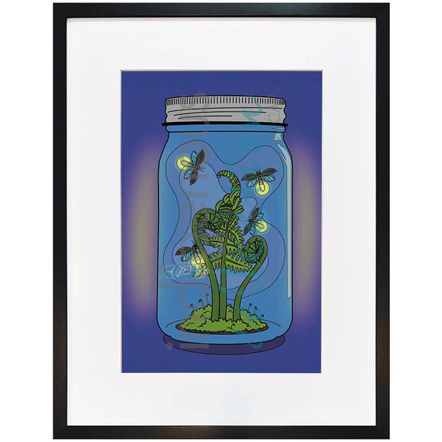 Waaskonechgaans (Night light) by artist Adrienne Assinewai - Anishinaabe. Indigenous Collection
