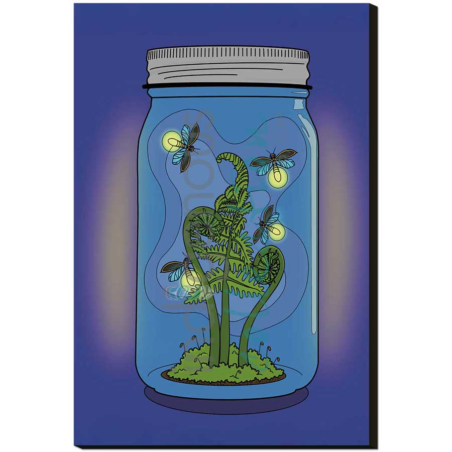 Waaskonechgaans (Night light) by artist Adrienne Assinewai - Anishinaabe. Indigenous Collection