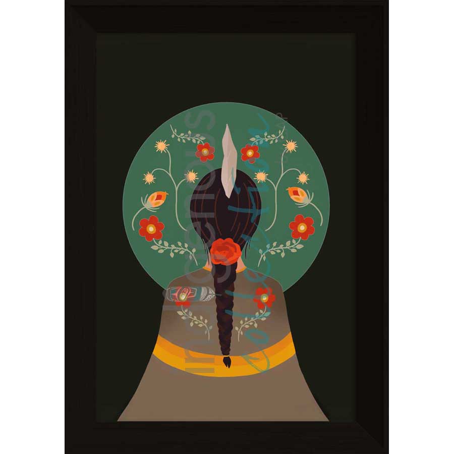Indigenous Girl by artist Lisa Berry - Métis. Indigenous Collection