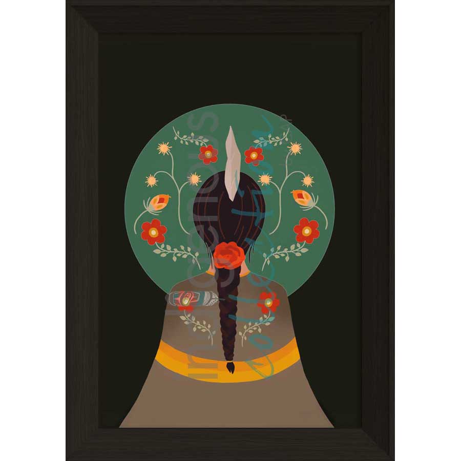 Indigenous Girl by artist Lisa Berry - Métis. Indigenous Collection