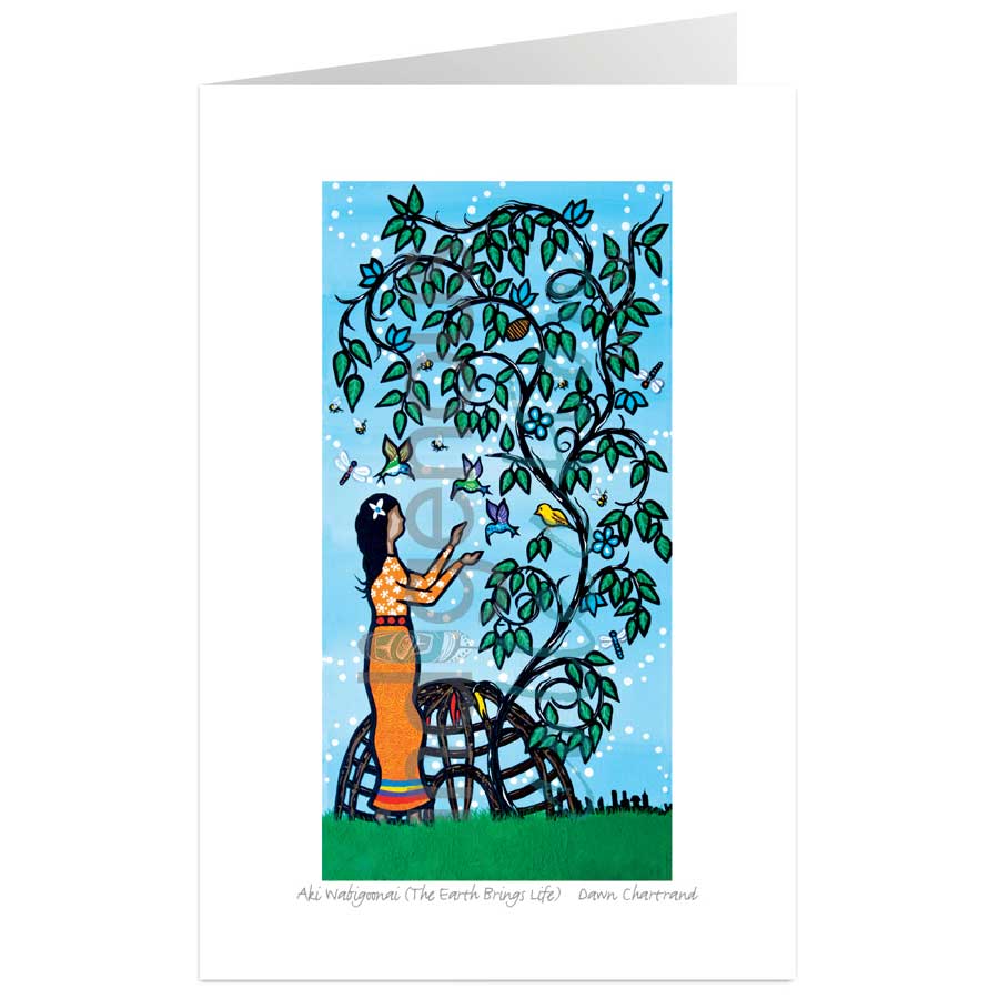 Aki Wabigoonai (The Earth Brings Life) by artist Dawn Chartrand