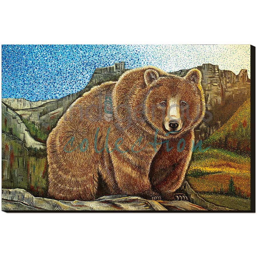 Okistatowân (Grizzly Bear) by artist Delreé Dumont - Cree. Indigenous Collection