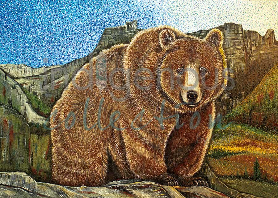 Okistatowân (Grizzly Bear) by artist Delreé Dumont