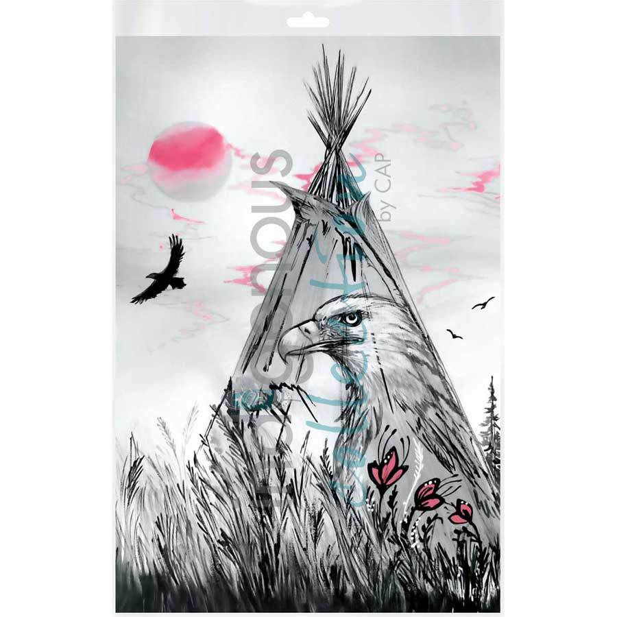 Sacred Eagle by artist Karen Erickson - Métis/Cree. Indigenous Collection