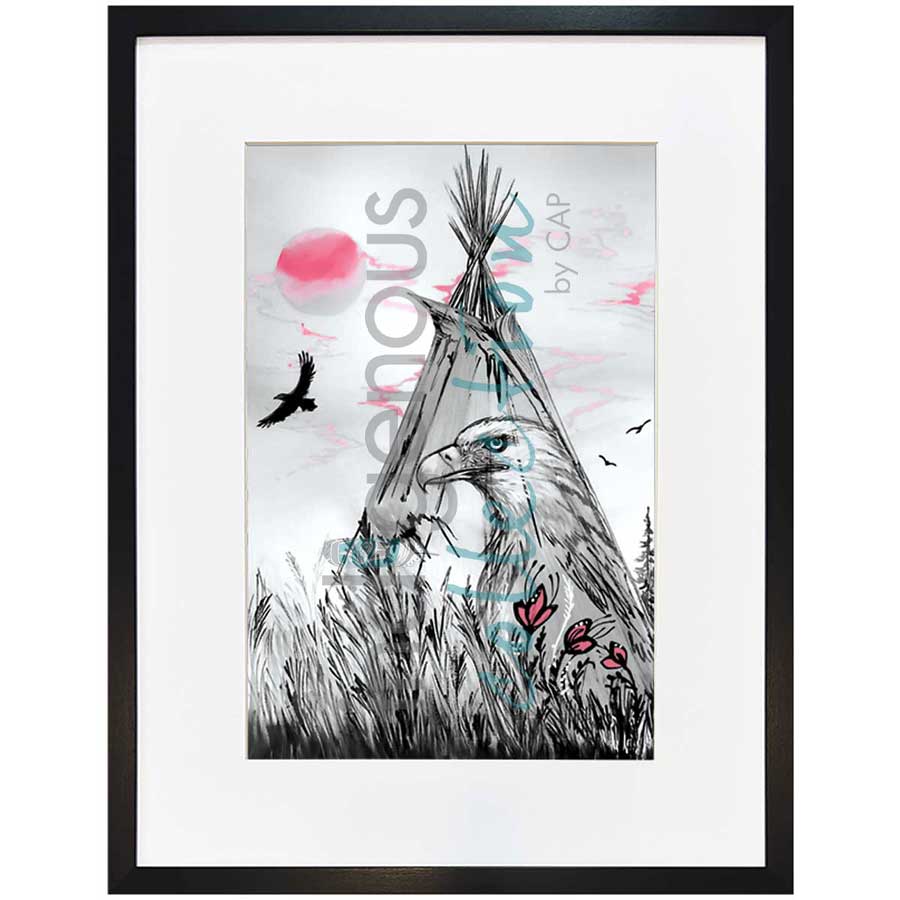 Sacred Eagle by artist Karen Erickson - Métis/Cree. Indigenous Collection