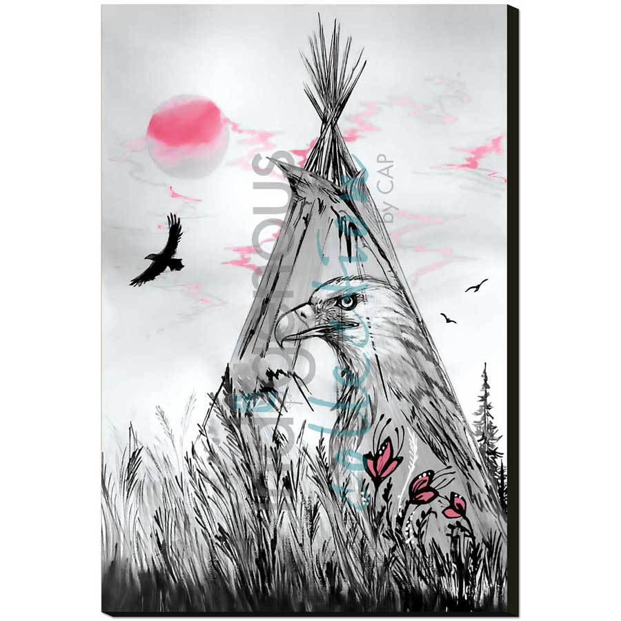 Sacred Eagle by artist Karen Erickson - Métis/Cree. Indigenous Collection
