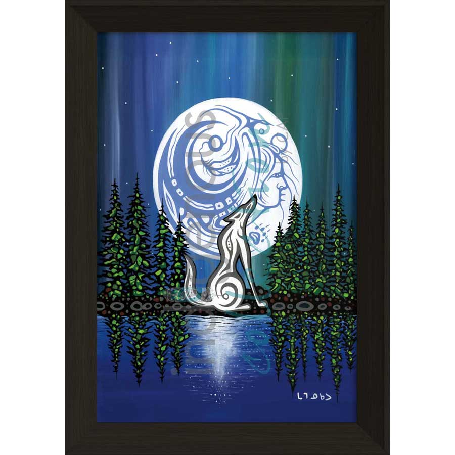 Wolf Moon by artist Jeffrey Red George - Ojibway. Indigenous Collection