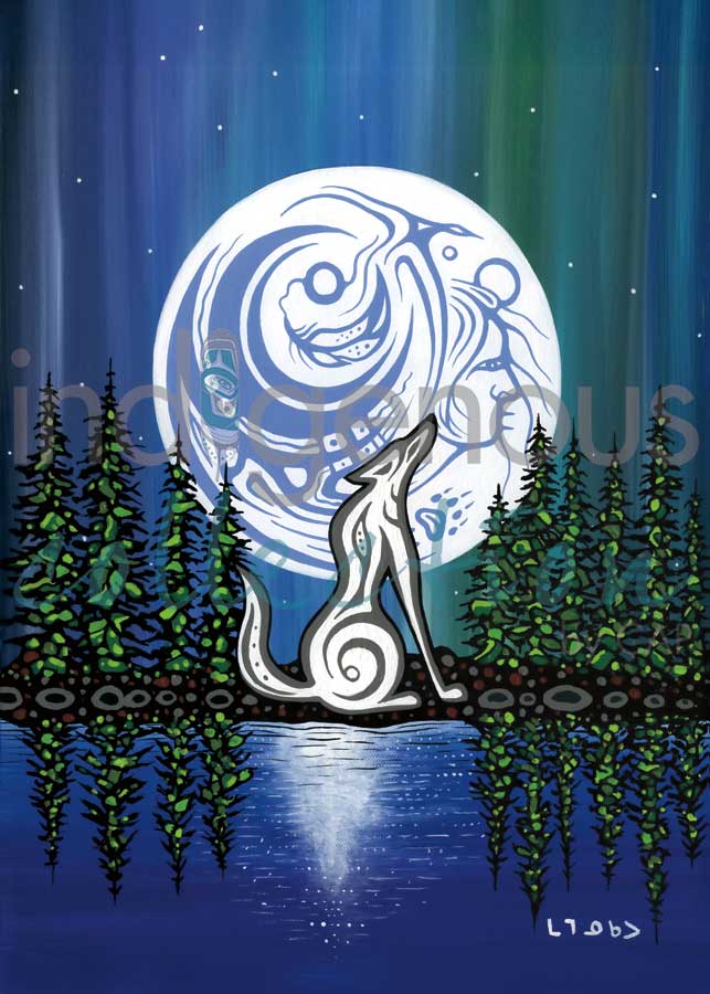 Wolf Moon by artist Jeffrey Red George