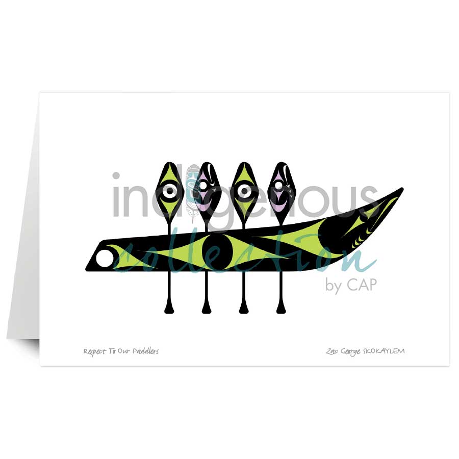 Respect To Our Paddlers by artist Zac George SKOKAYLEM