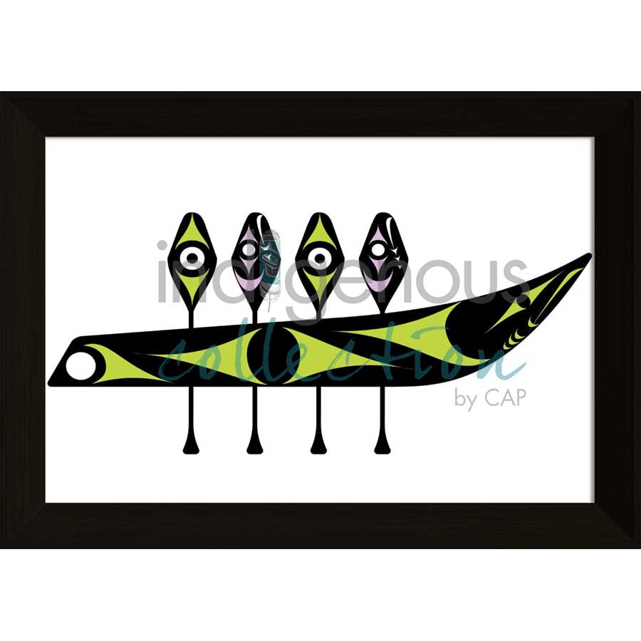 Respect To Our Paddlers by artist Zac George SKOKAYLEM - Tsleil-Waututh Nation. Indigenous Collection