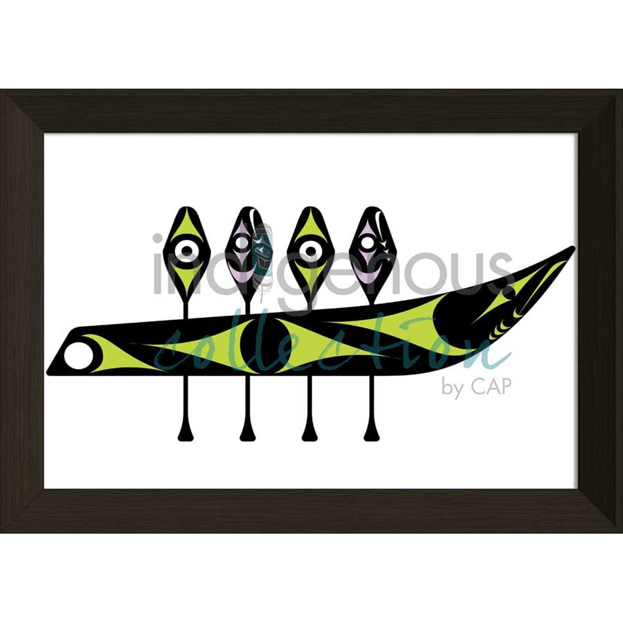 Respect To Our Paddlers by artist Zac George SKOKAYLEM - Tsleil-Waututh Nation. Indigenous Collection
