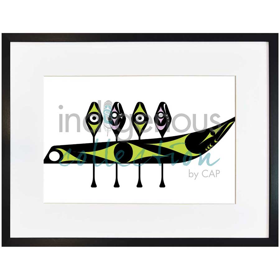 Respect To Our Paddlers by artist Zac George SKOKAYLEM - Tsleil-Waututh Nation. Indigenous Collection