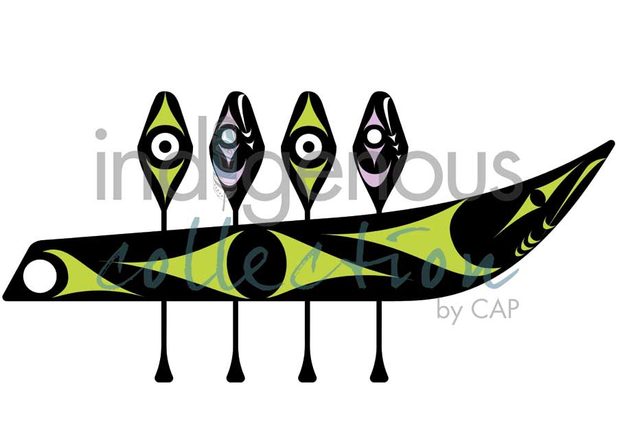 Respect To Our Paddlers by artist Zac George SKOKAYLEM