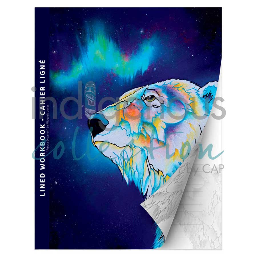 Aurora Dreamer Workbook by artist Micqaela Jones. Indigenous Collection.