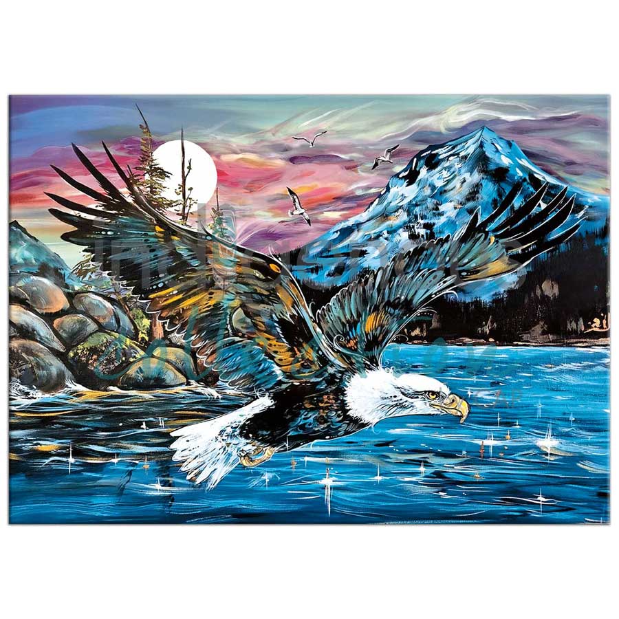 Eagle Lake Magnet by artist Carla Joseph. Indigenous Collection.