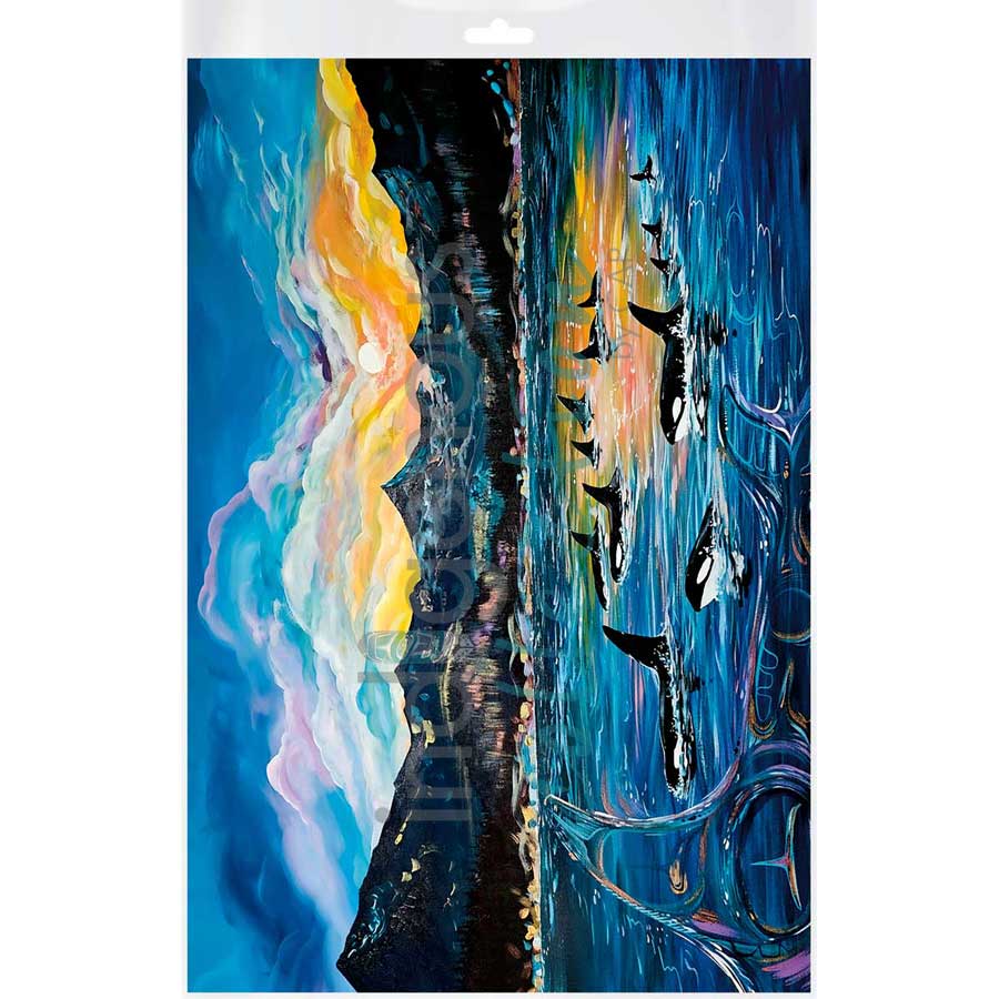 Orca Pod by artist Carla Joseph - Métis/Cree. Indigenous Collection