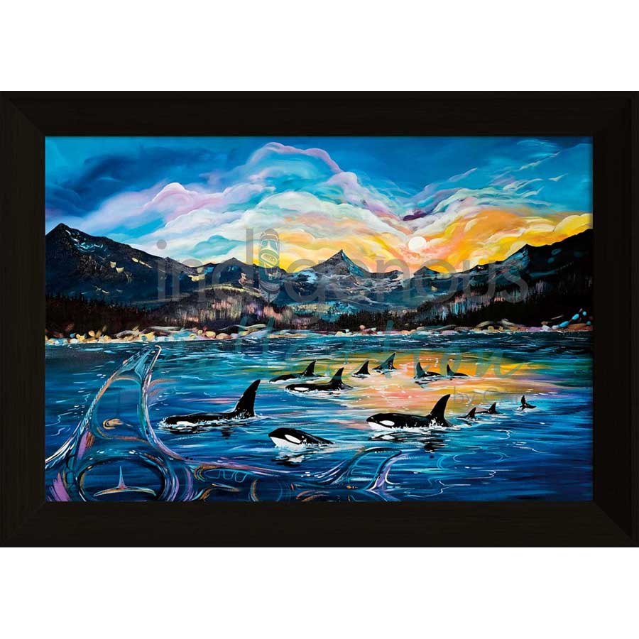 Orca Pod by artist Carla Joseph - Métis/Cree. Indigenous Collection