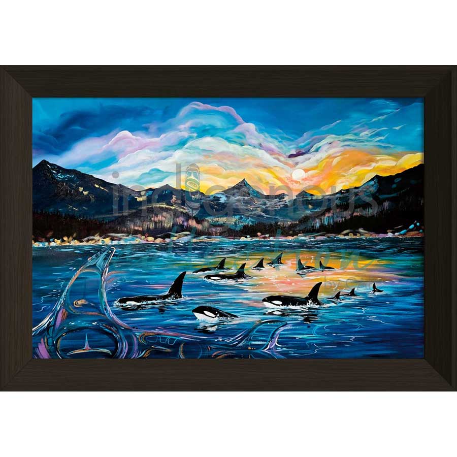Orca Pod by artist Carla Joseph - Métis/Cree. Indigenous Collection