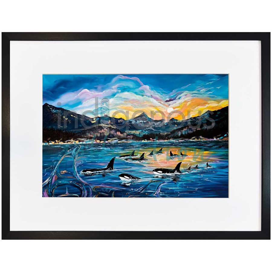 Orca Pod by artist Carla Joseph - Métis/Cree. Indigenous Collection
