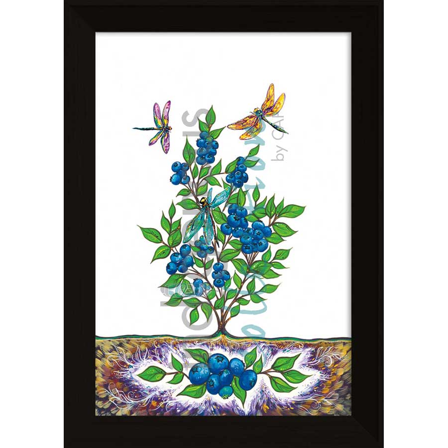 Blueberry Patch by artist Carla Joseph - Métis/Cree. Indigenous Collection