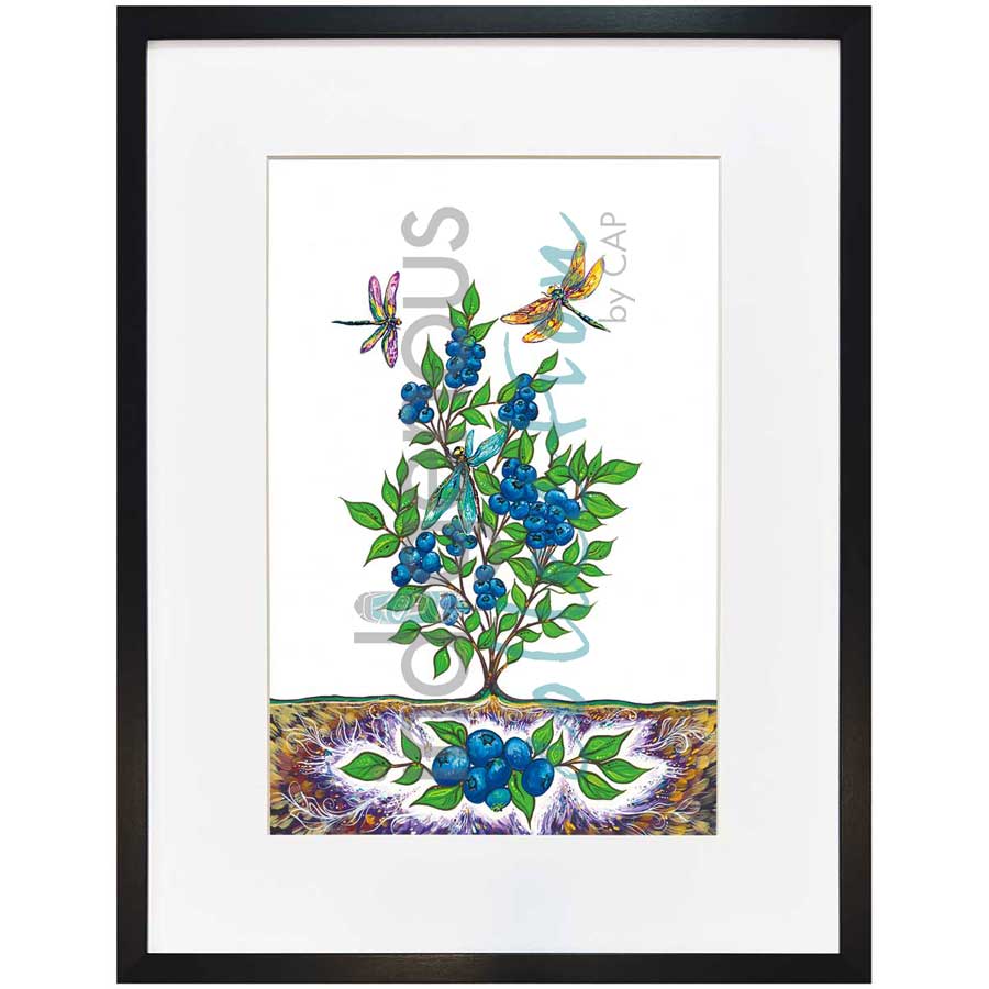 Blueberry Patch by artist Carla Joseph - Métis/Cree. Indigenous Collection