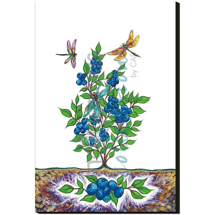 Blueberry Patch by artist Carla Joseph - Métis/Cree. Indigenous Collection
