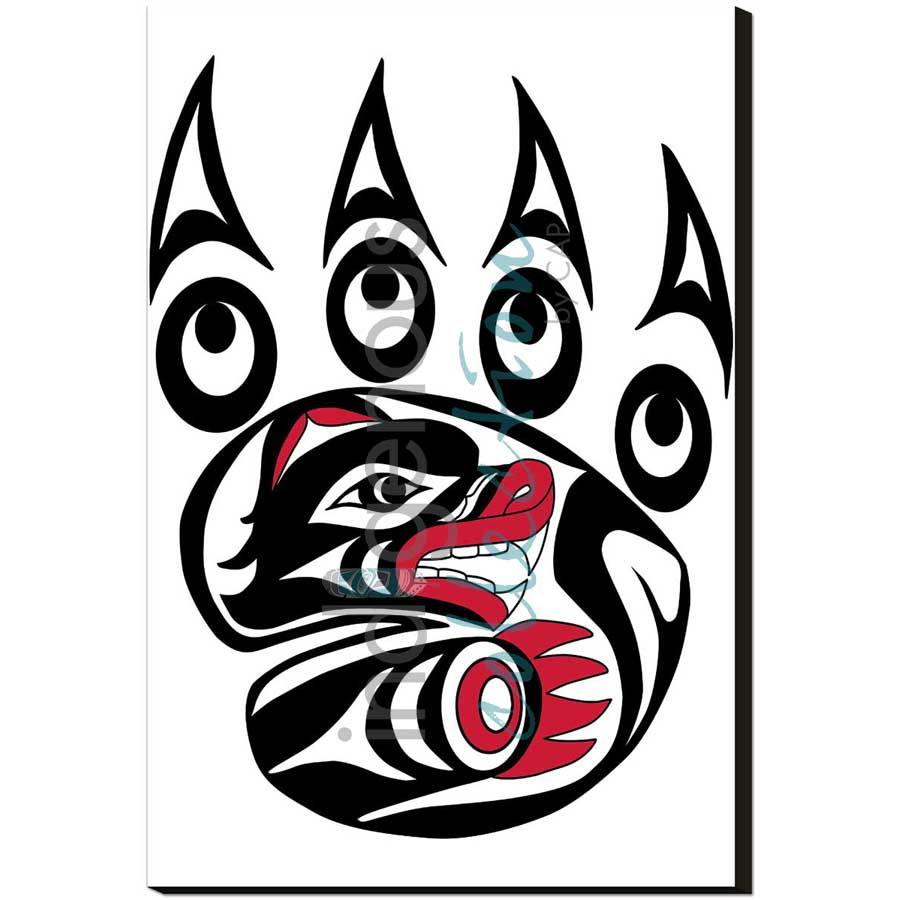 Bear Paw by artist Angela Kimble - Coast Salish / Nuu-Chah-Nulth. Indigenous Collection