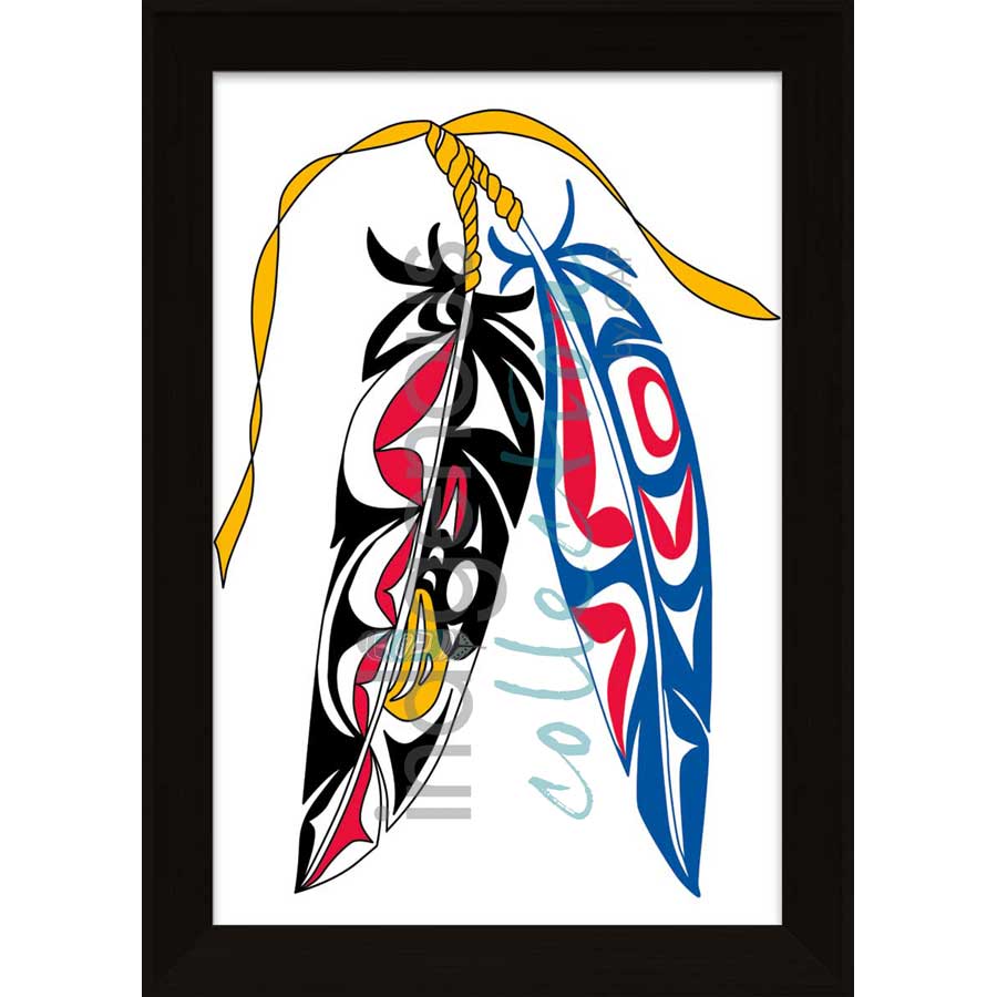 Eagle Feathers by artist Angela Kimble - Coast Salish / Nuu-Chah-Nulth. Indigenous Collection